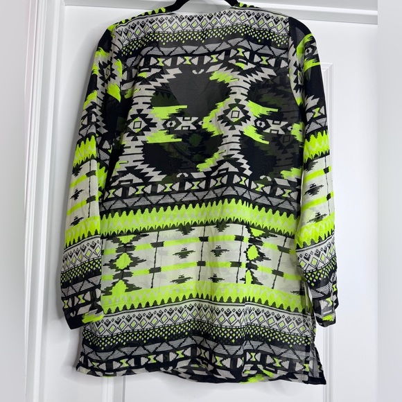 Women’s Mix Nouveau Sheer Boho Beach Swim Cover Up Tunic Beaded Embellishments - Picture 5 of 8